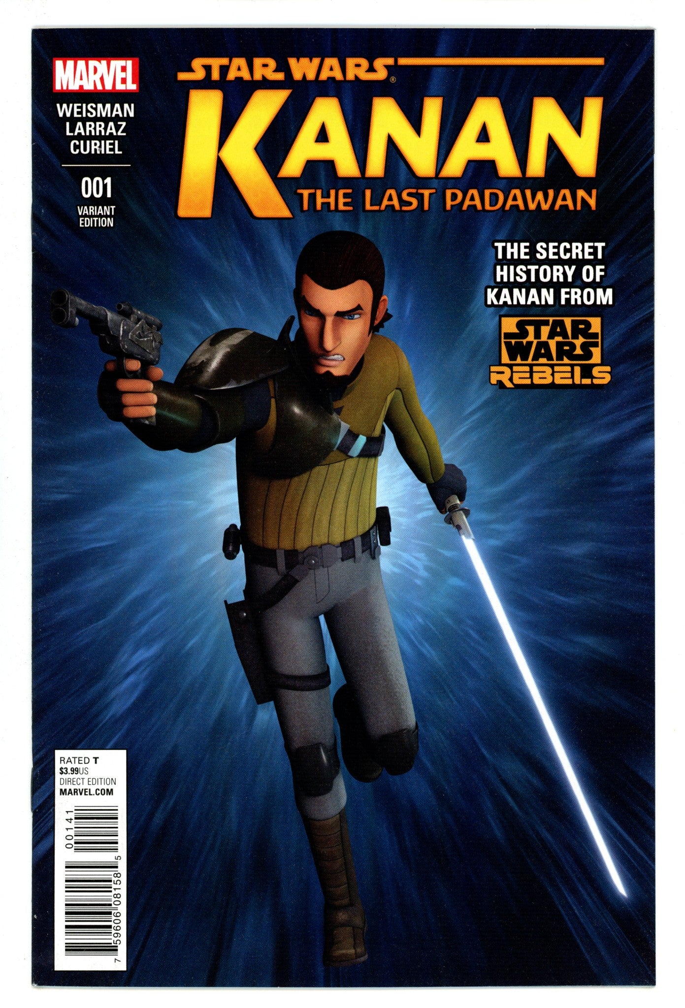 Kanan the Last Padawan 1 NM- (9.2) (2015) Animation Incentive Variant 