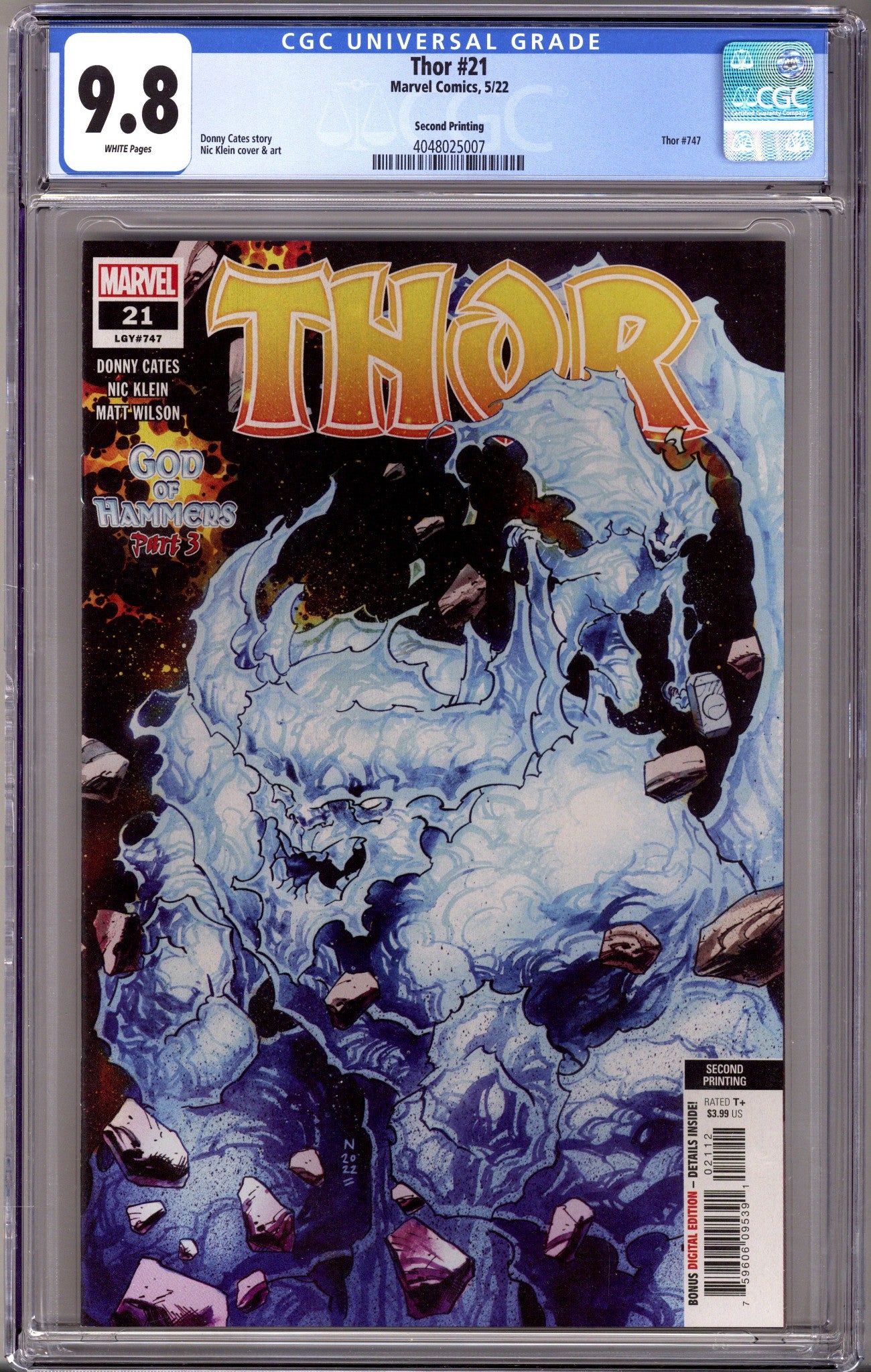 Thor Vol 6 21 (747) CGC 9.8 (NM/M) (2022) 2nd Print