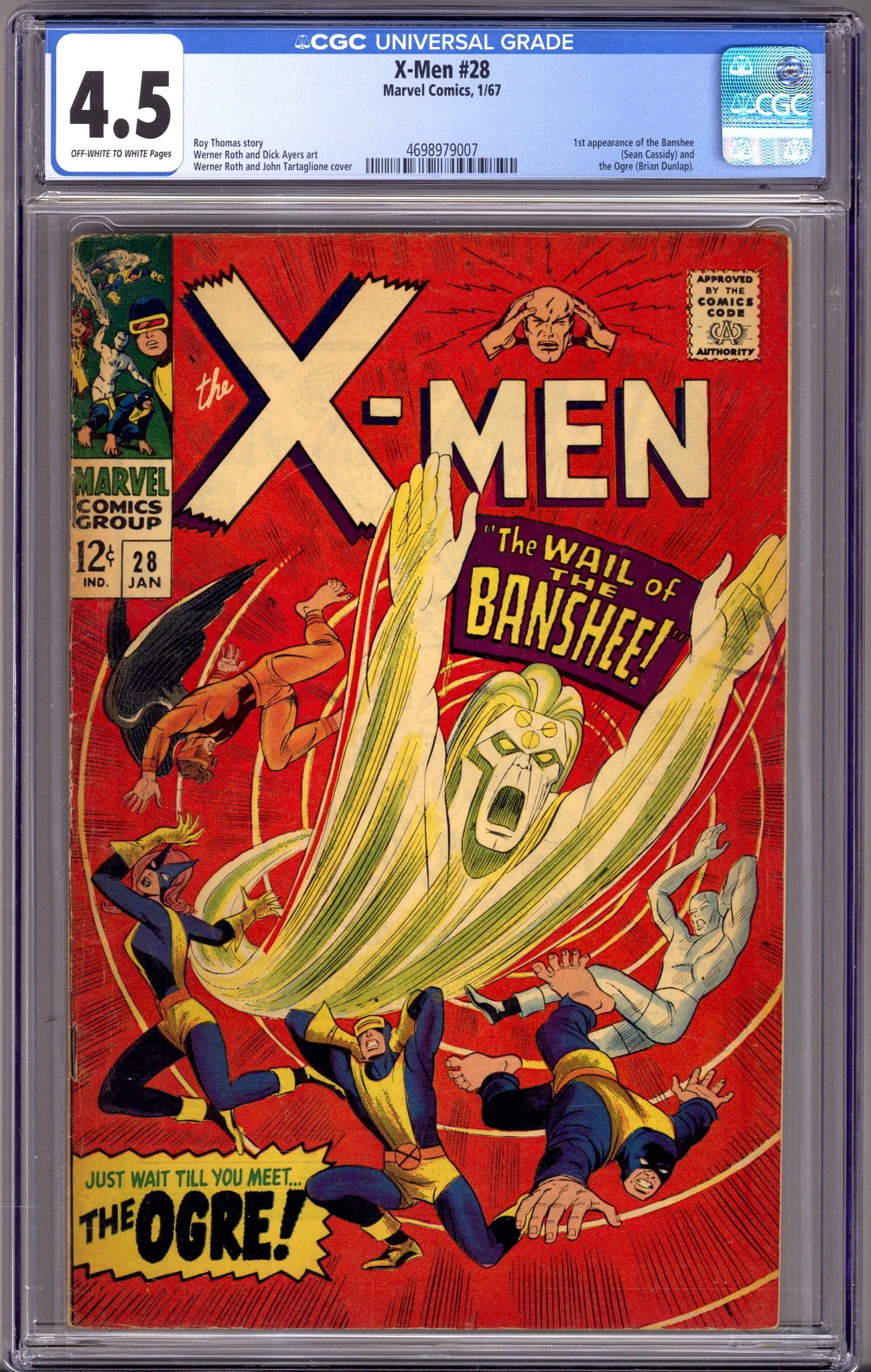 The X-Men Vol 1 28 CGC 4.5 (VG+) (1967) 