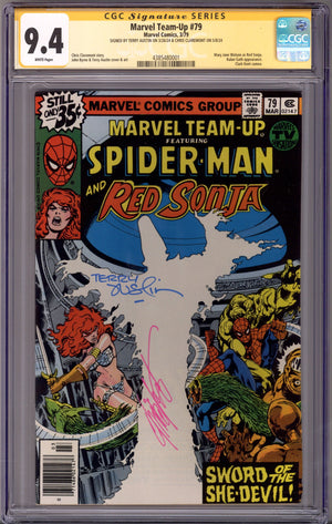 Marvel Team-Up Vol 1 79 CGC 9.4 (NM) (1979) Signed x2 Cover Terry Austin & Chris Claremont