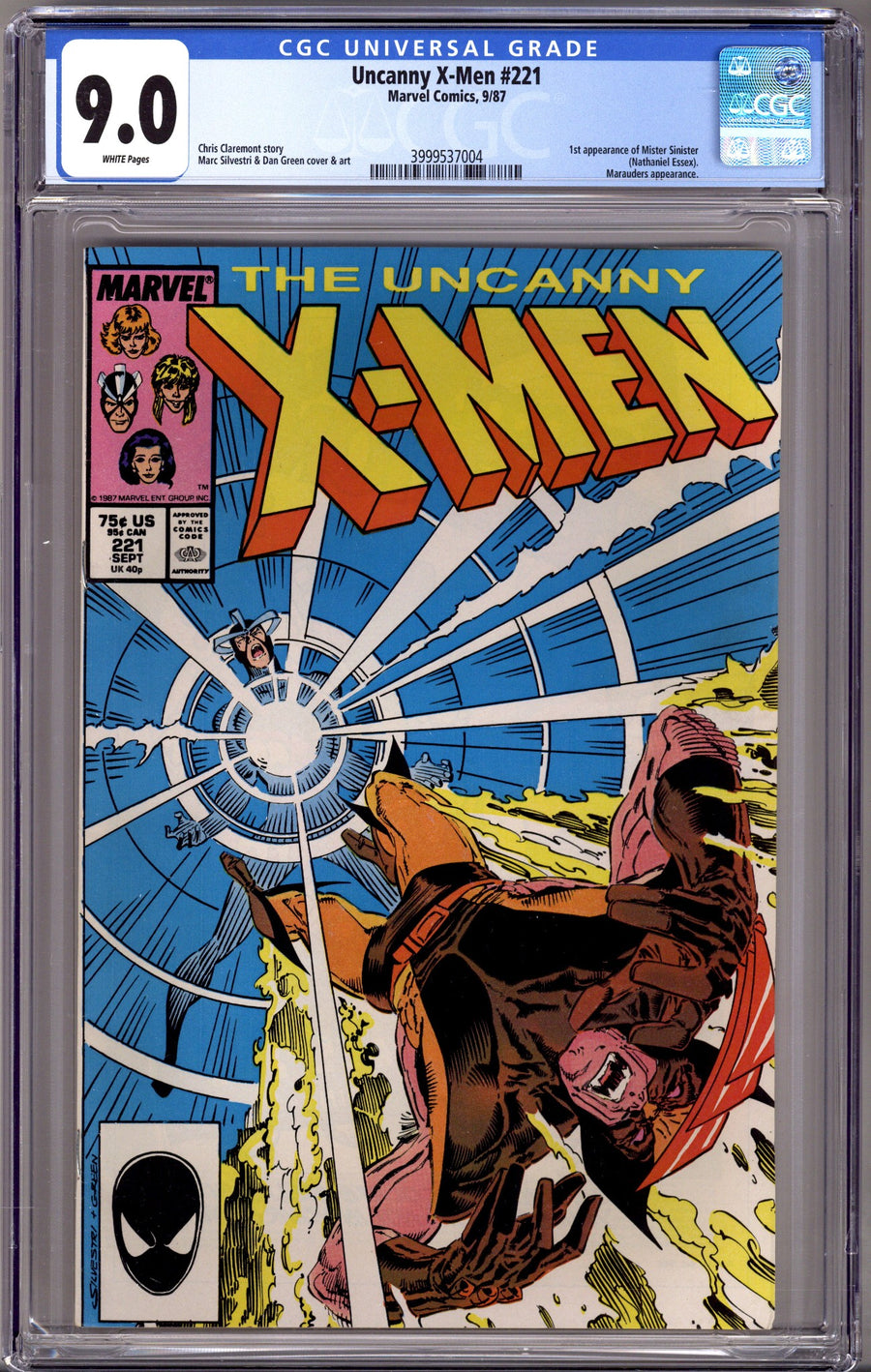 The Uncanny X-Men Vol 1 221 CGC 9.0 (VF/NM) (1987) 
