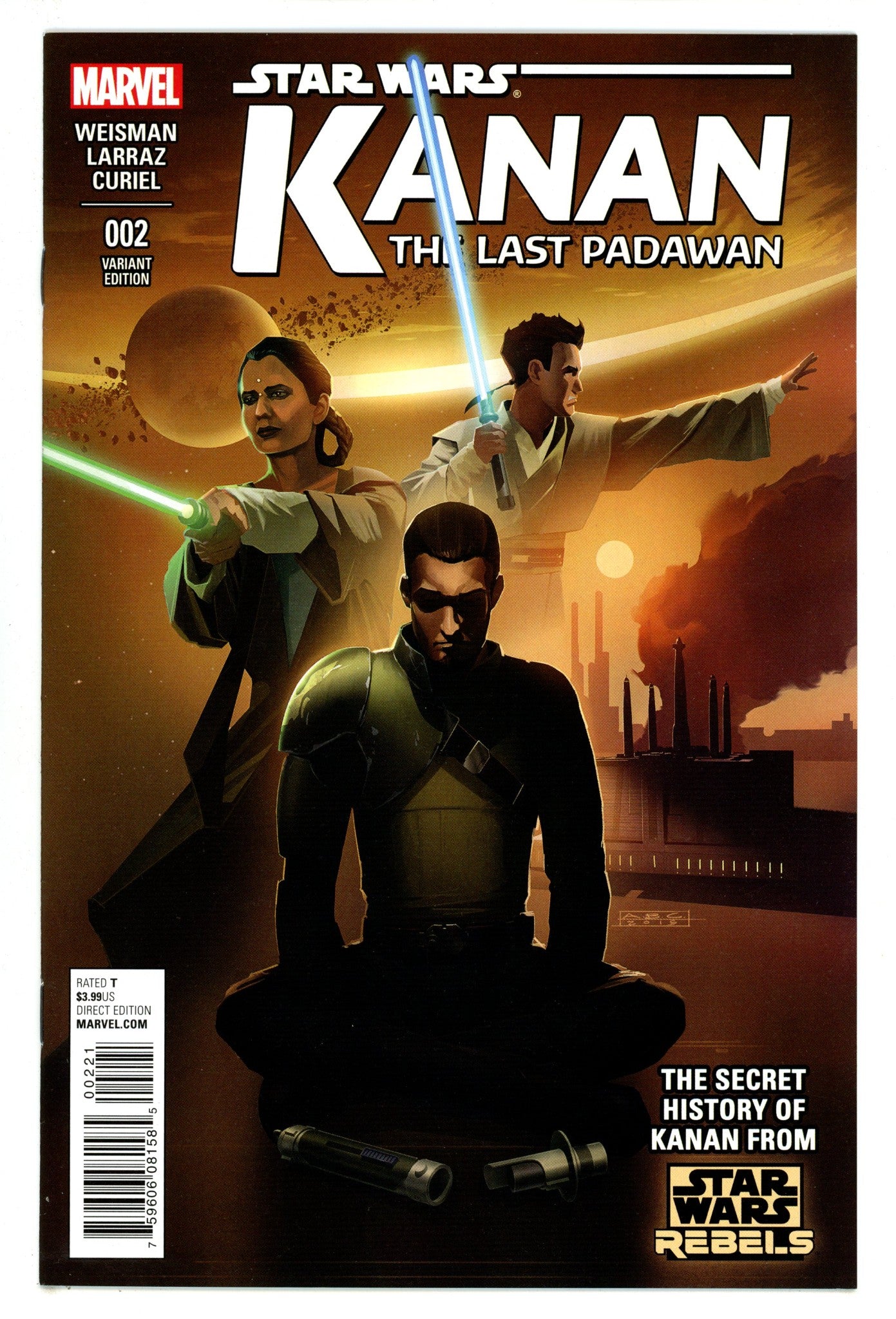 Kanan the Last Padawan 2 NM (9.4) (2015) Christenson Incentive Variant 