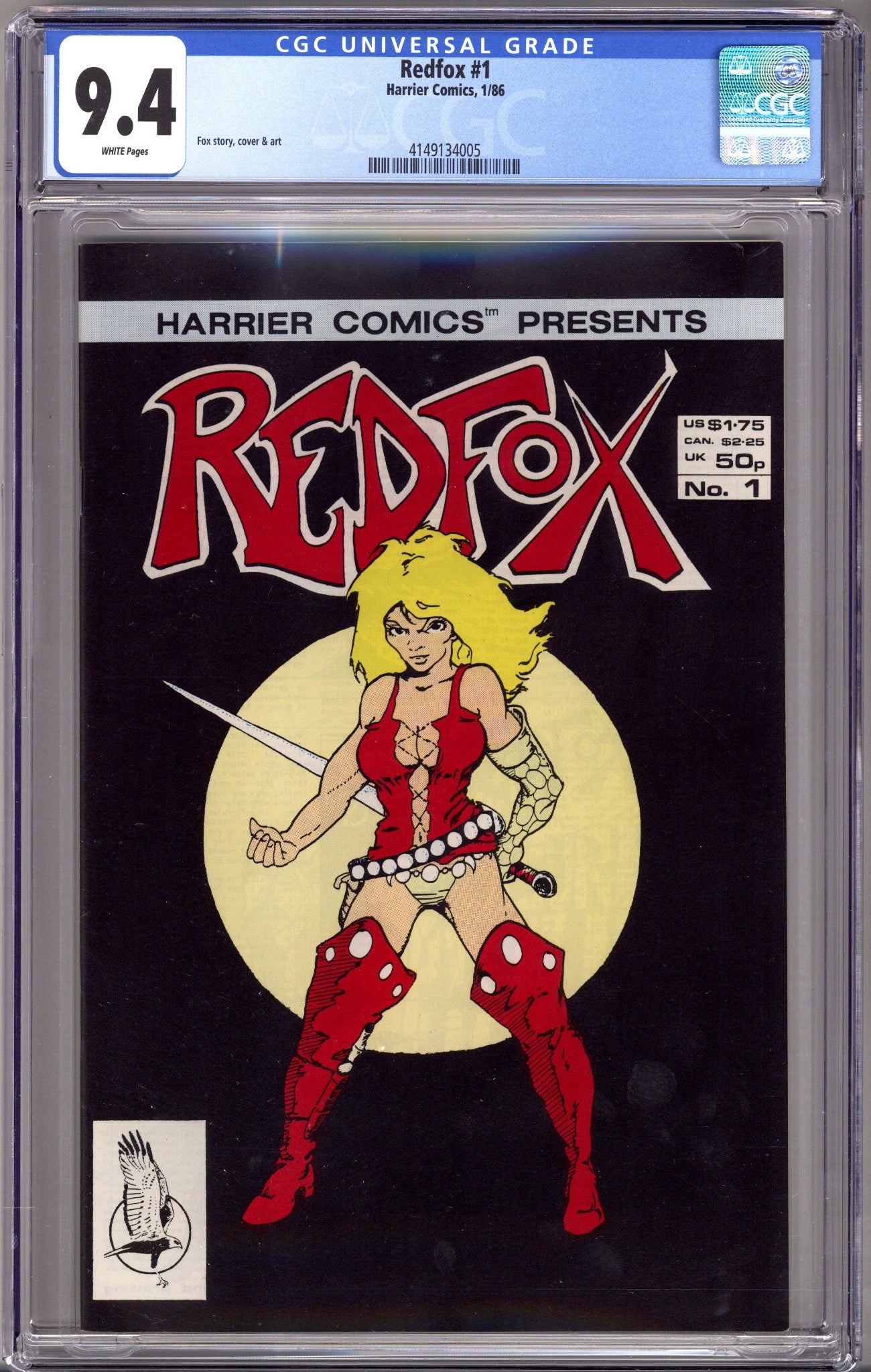 Redfox 1 CGC 9.4 (NM) (1986) 