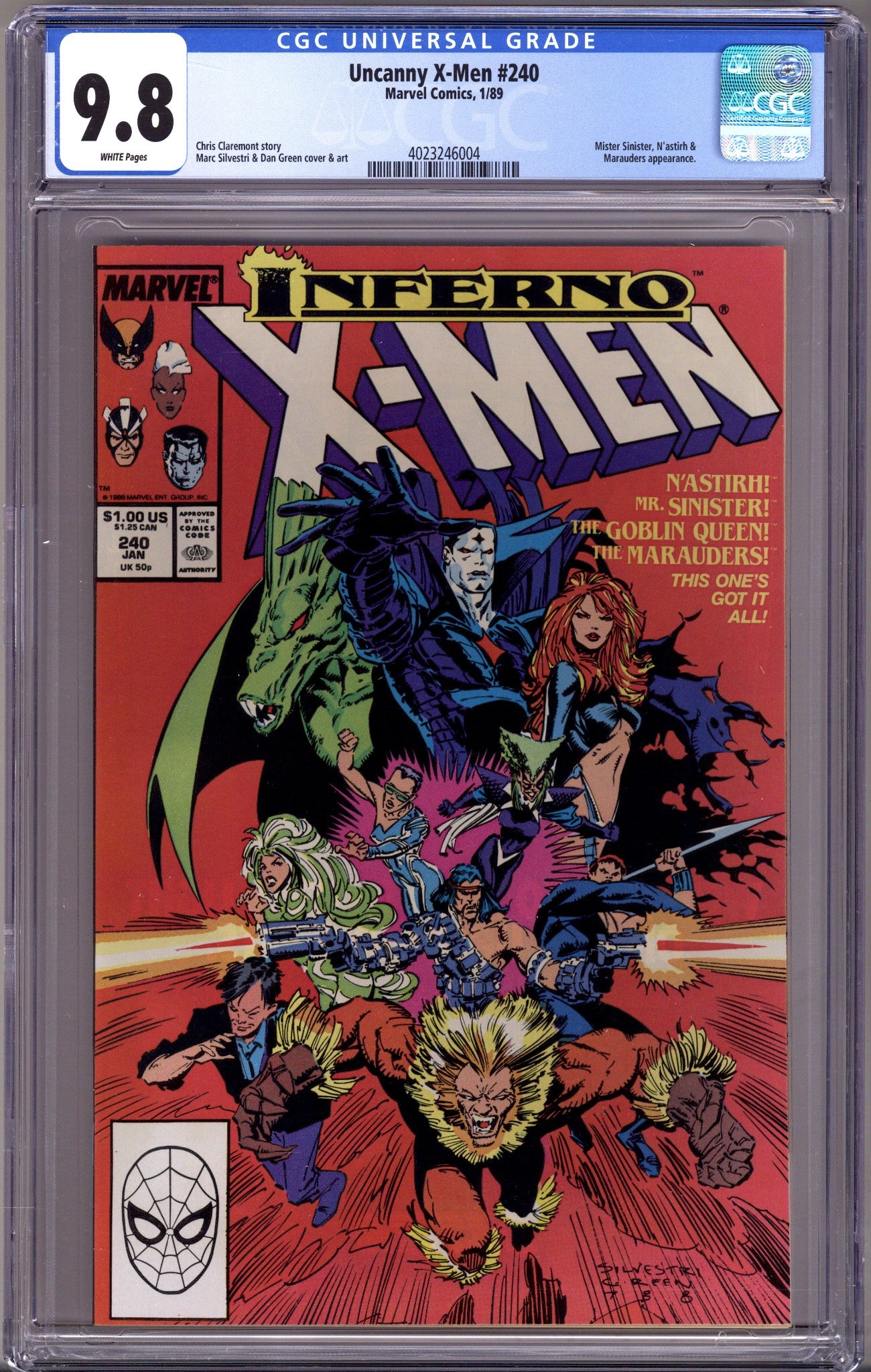 The Uncanny X-Men Vol 1 240 CGC 9.8 (NM/M) (1989) 