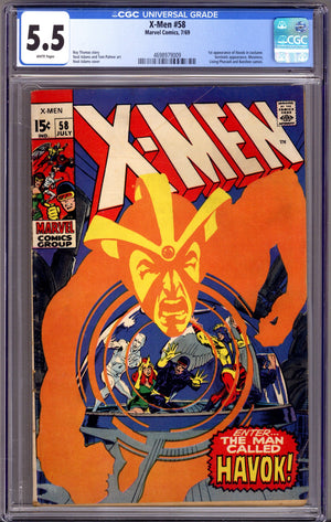 The X-Men Vol 1 58 CGC 5.5 (FN-) (1969)
