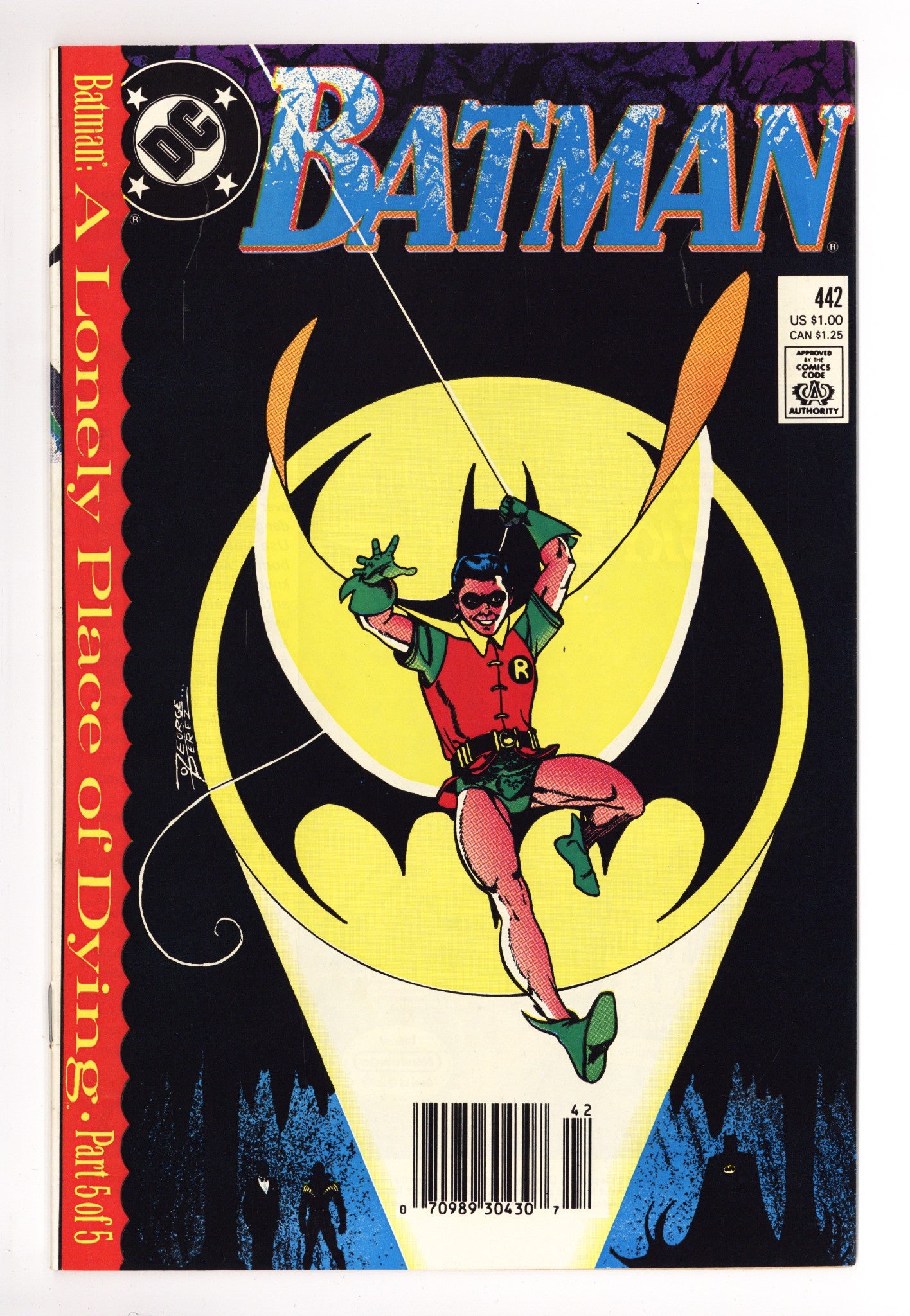 Batman Vol 1 442 VF (8.0) (1989) Newsstand 