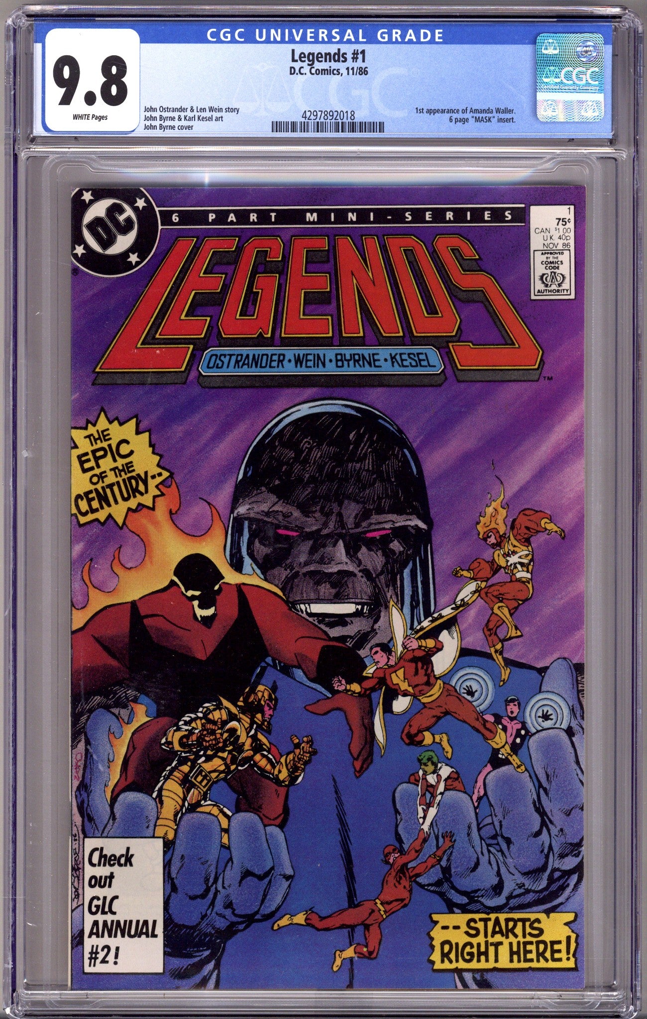 Legends   1 CGC 9.8 (NM/M)   (1986)        