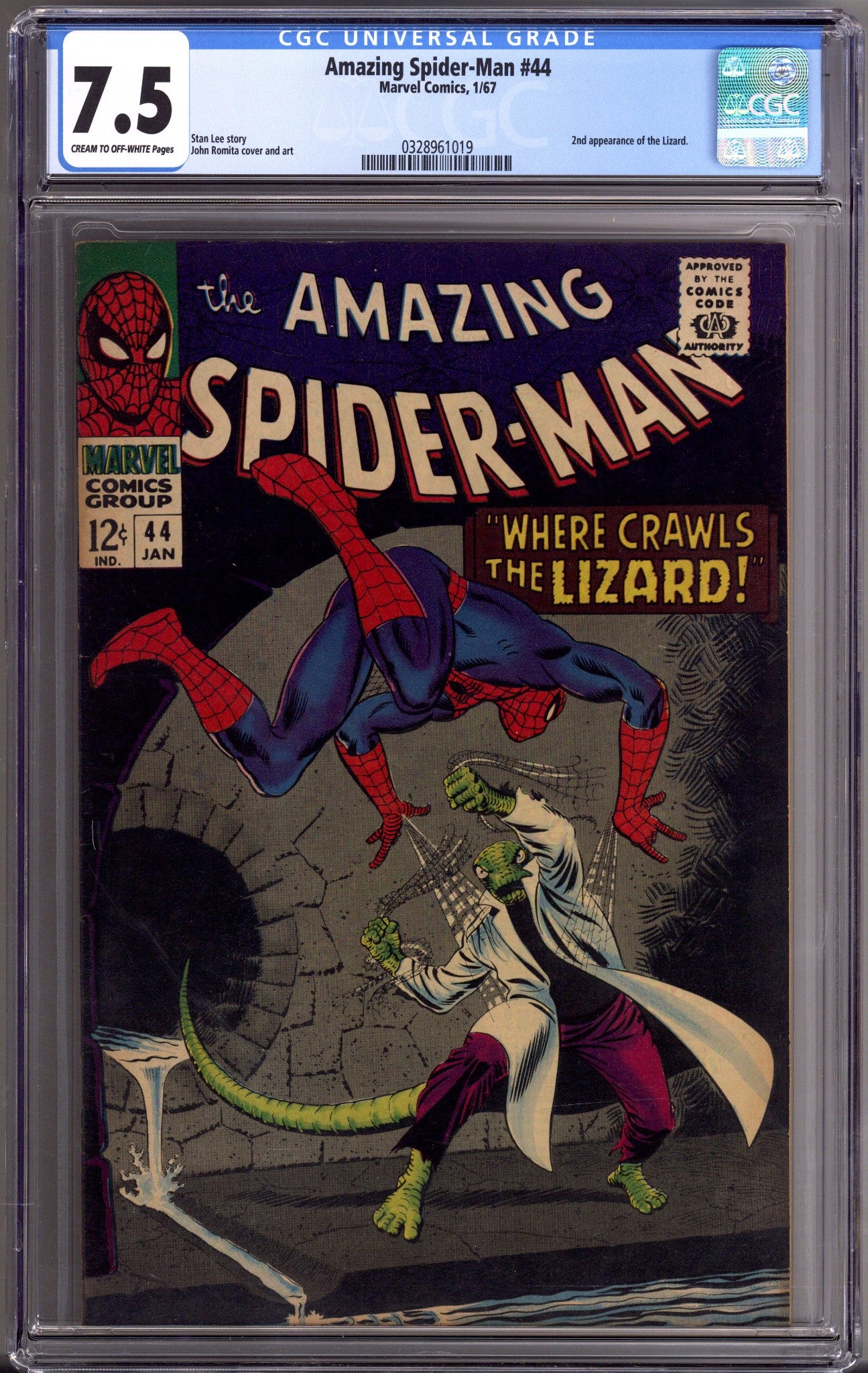 The Amazing Spider-Man Vol 1 44 CGC 7.5 (VF-) (1967) 
