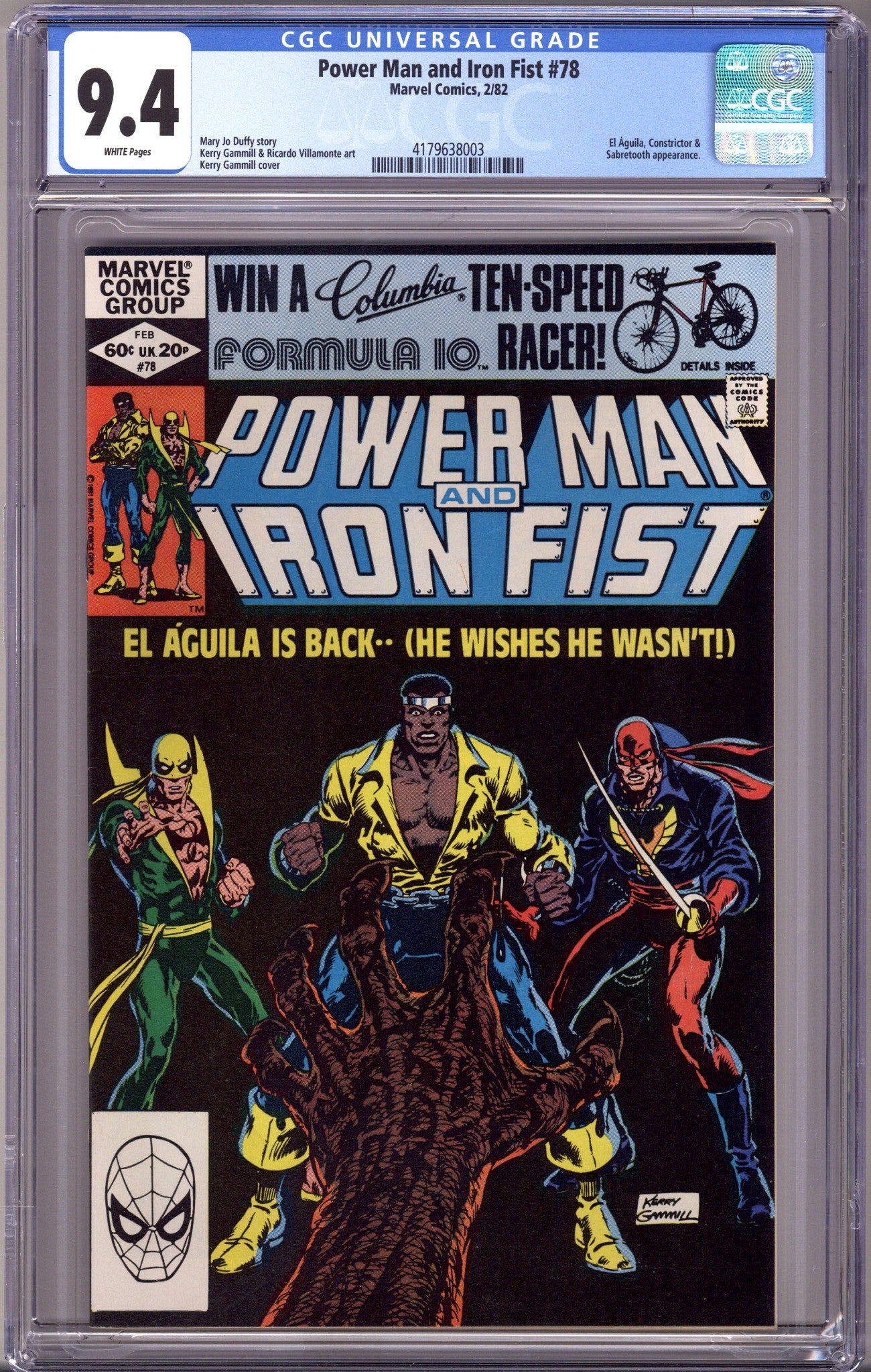 Power Man and Iron Fist 78 CGC 9.4 (NM) (1982) 