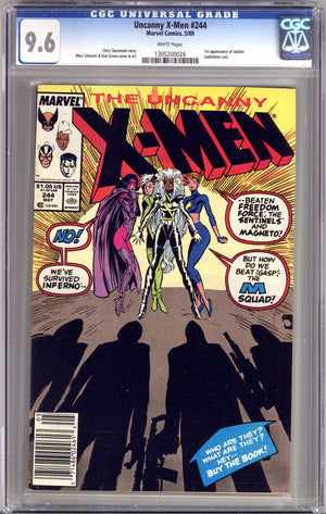 The Uncanny X-Men Vol 1 244 CGC 9.6 (NM+) (1989) Newsstand