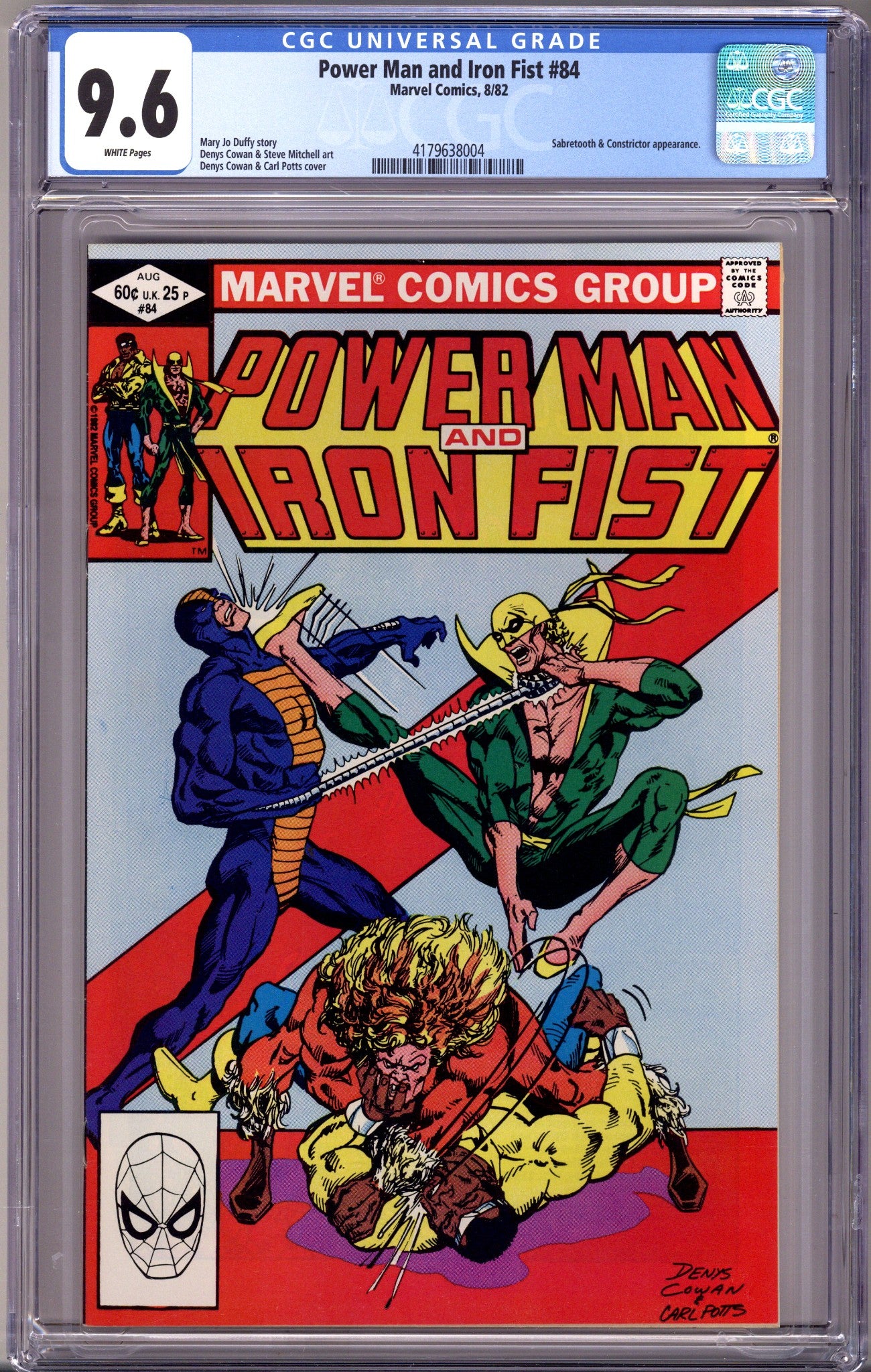 Power Man and Iron Fist 84 CGC 9.6 (NM+) (1982) 