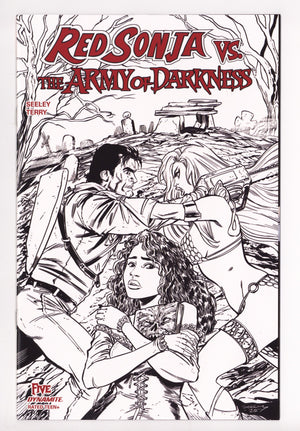 Red Sonja Vs Army Of Darkness 5 Seeley B&W Incentives (2025)