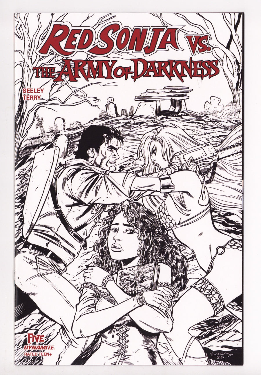 Red Sonja Vs Army Of Darkness 5 Seeley B&W Incentives (2025)