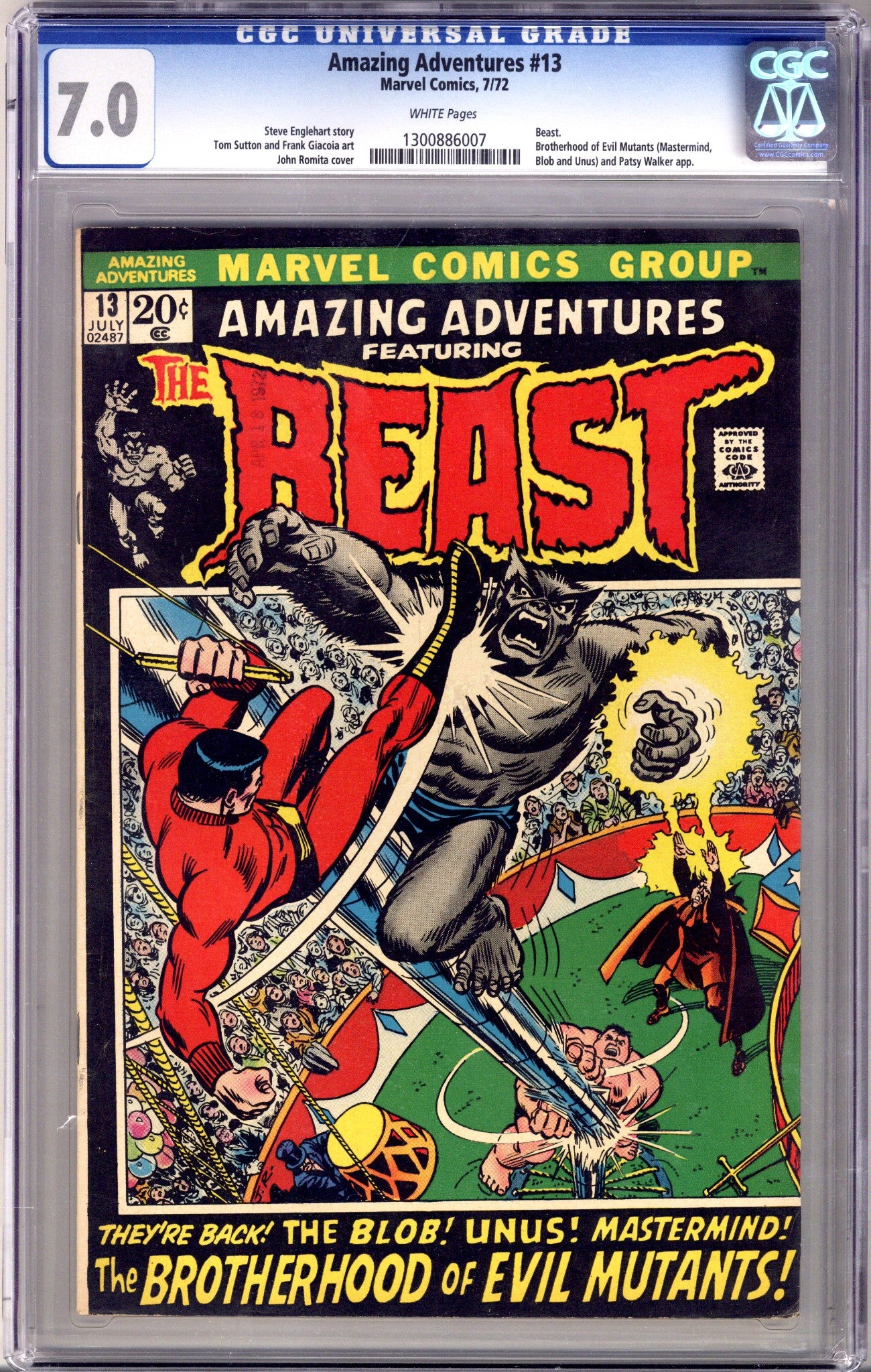 Amazing Adventures Vol 2 13 CGC 7.0 (1972)