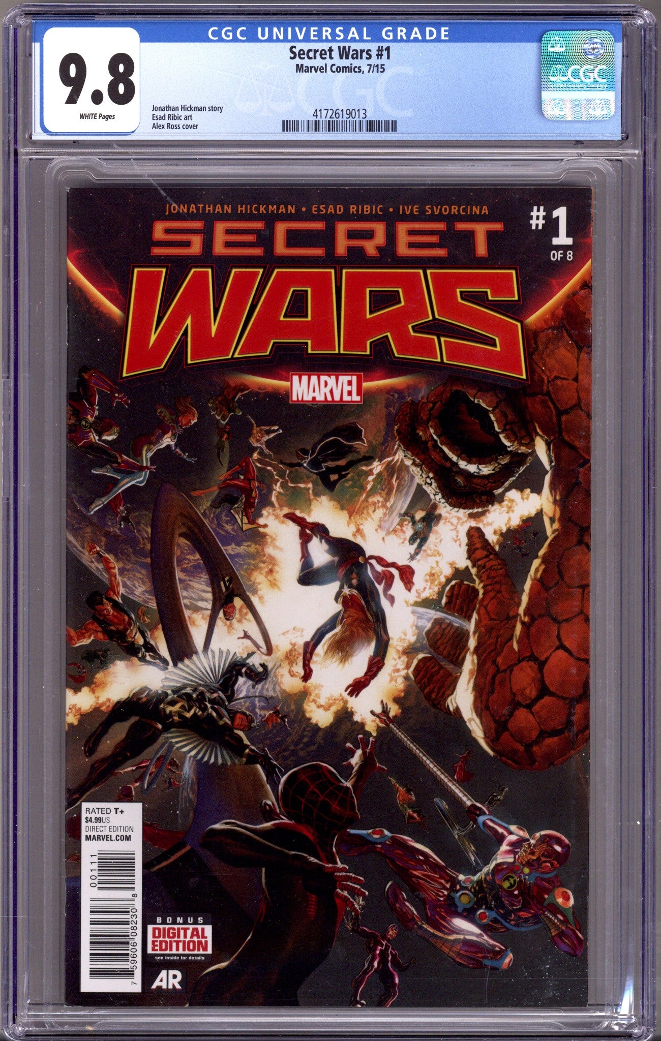 Secret Wars 1 CGC 9.8 (NM/M) (2015) 