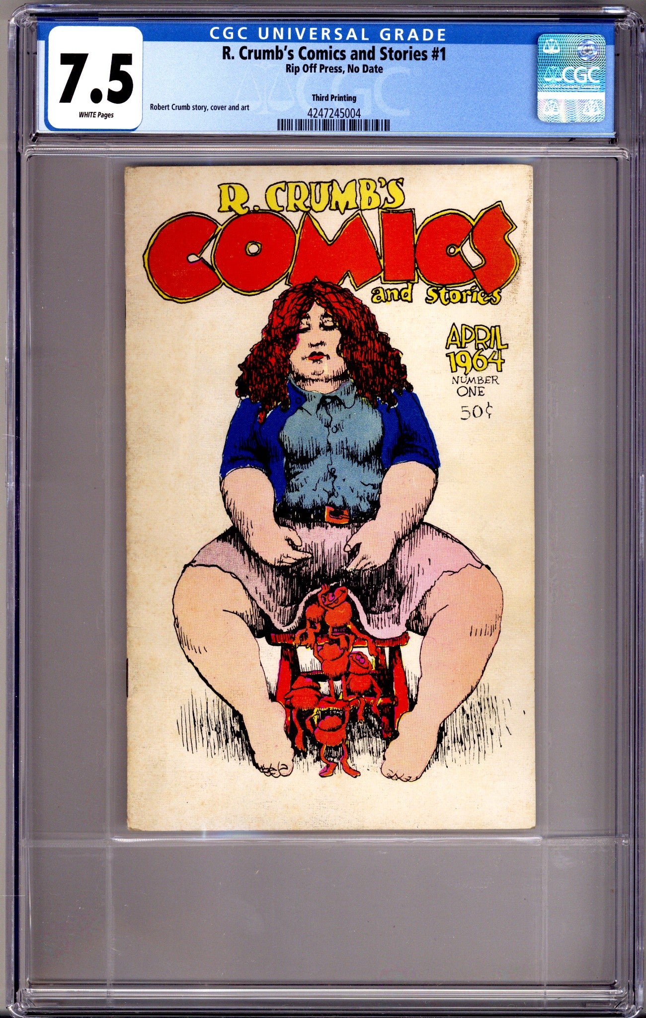 R. Crumb's Comics and Stories 1 CGC 7.5 (VF-) (1969) 3rd Print