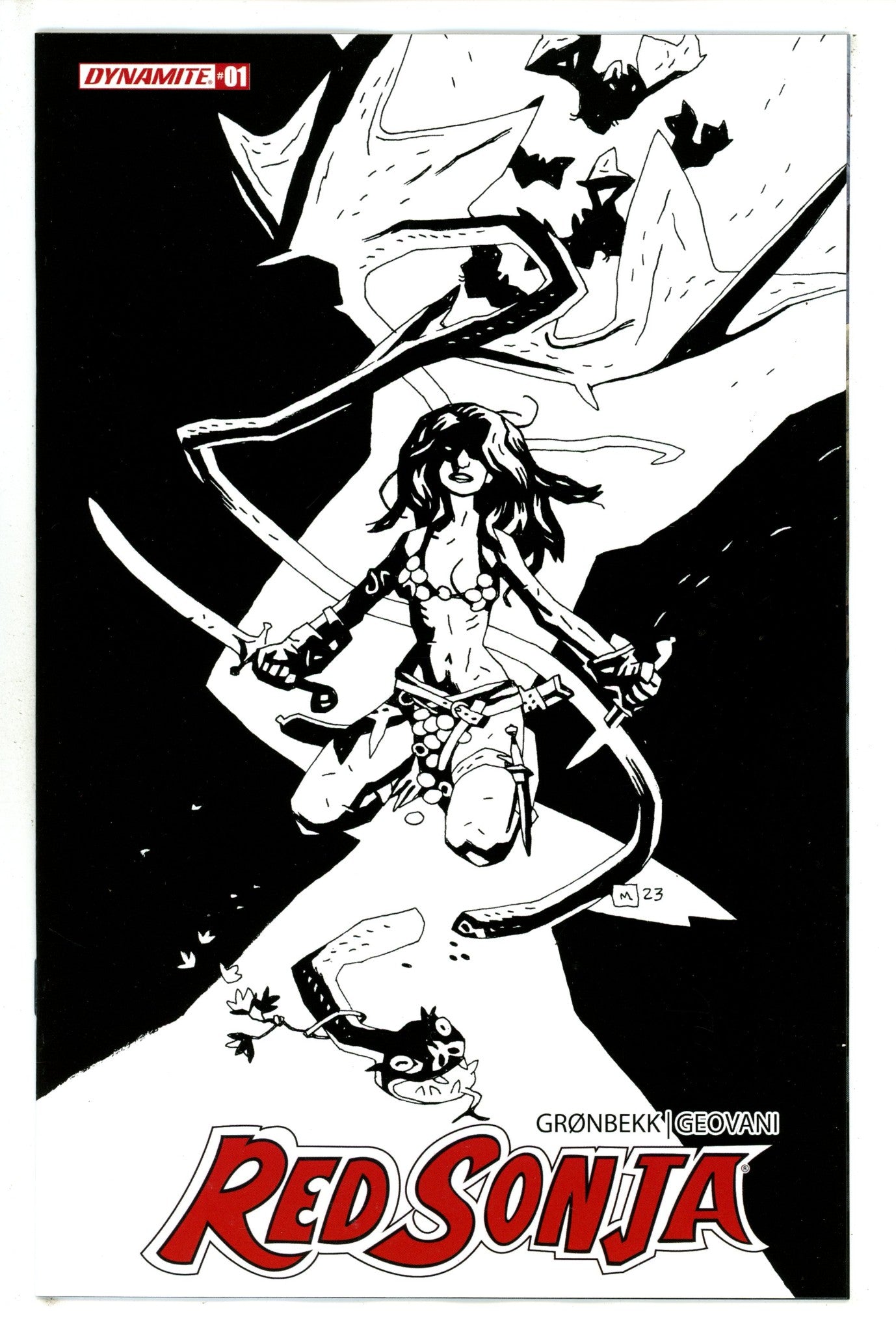 Red Sonja Vol 7 1 Mignola B&W Incentive Variant (2023)