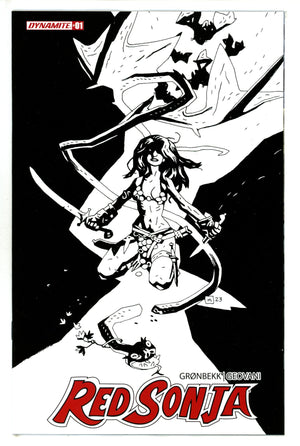 Red Sonja Vol 7 1 Mignola B&W Incentive Variant (2023)
