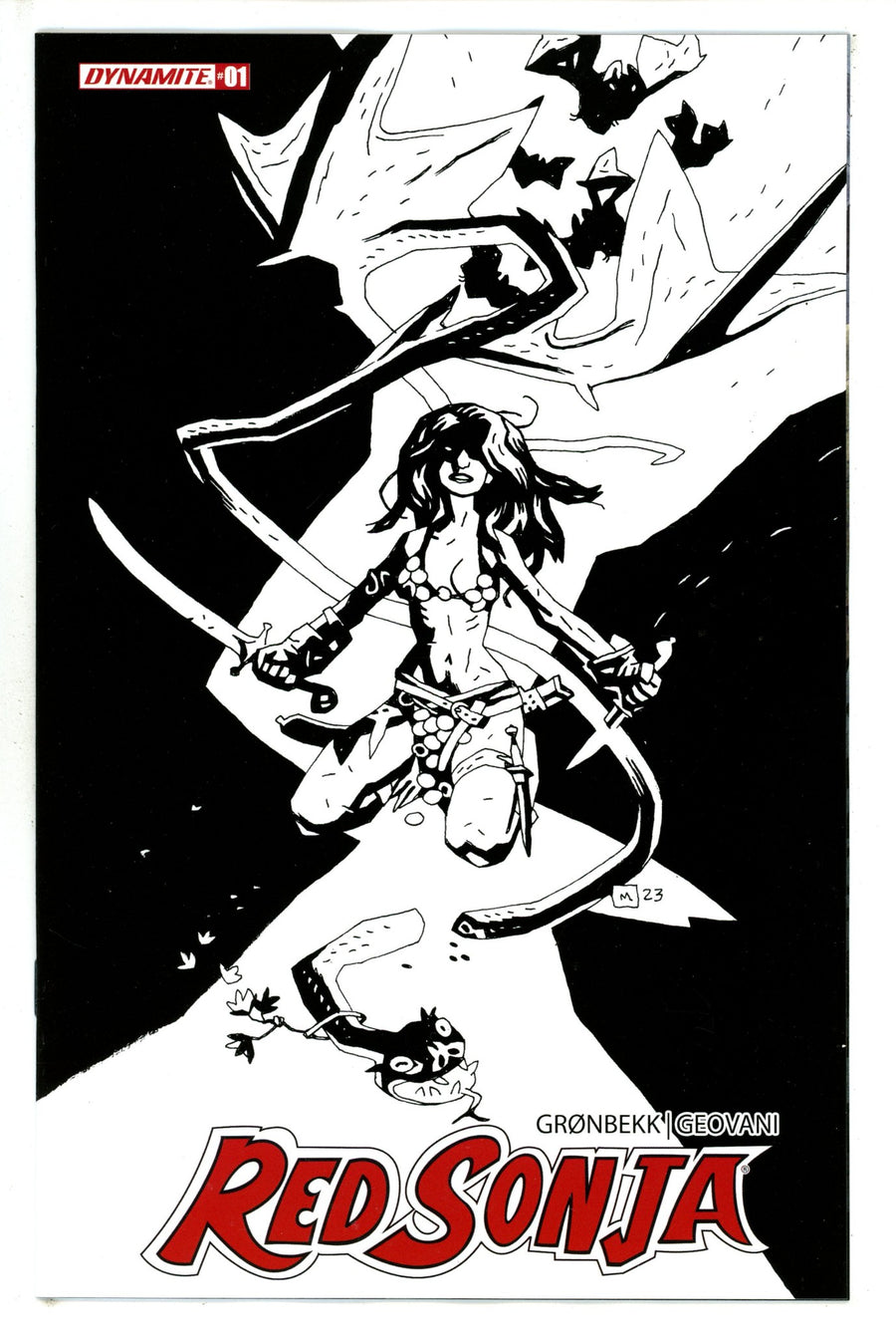 Red Sonja Vol 7 1 Mignola B&W Incentive Variant (2023)