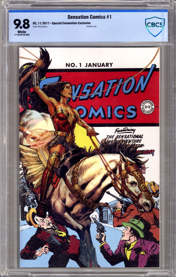 Sensation Comics 1 Special Convention Exclusive [nn] CBCS 9.8 (NM/M) (2017) Jimenez Acetate Exclusive Variant