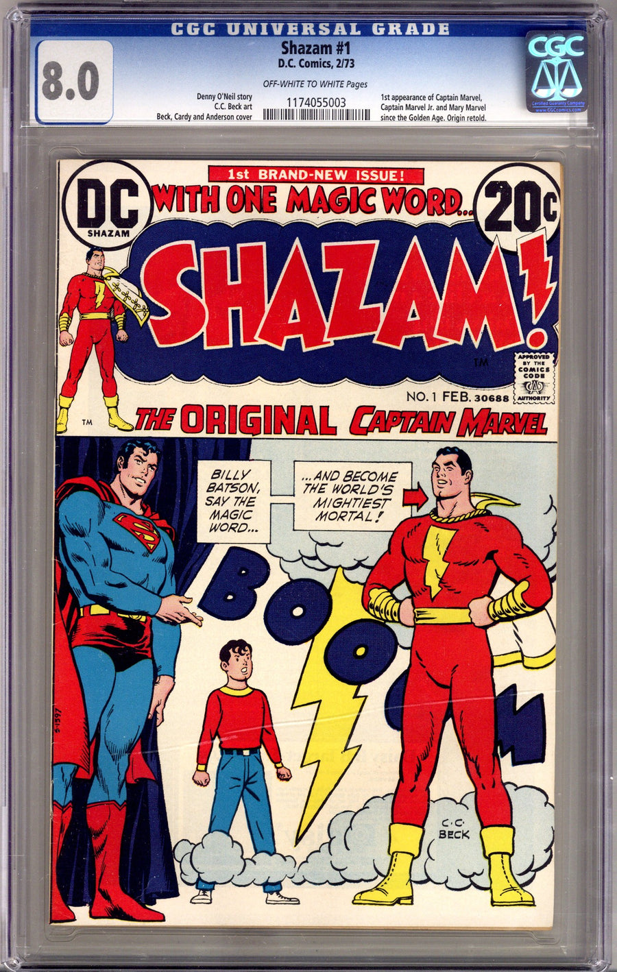 Shazam! Vol 1 1 CGC 8.0 (VF) (1973) 