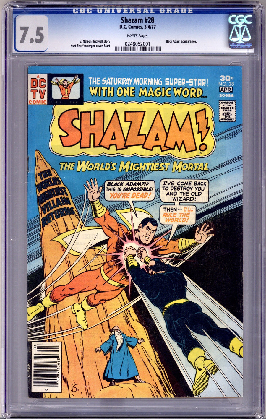 Shazam! Vol 1 28 CGC 7.5 (VF-) (1977) 