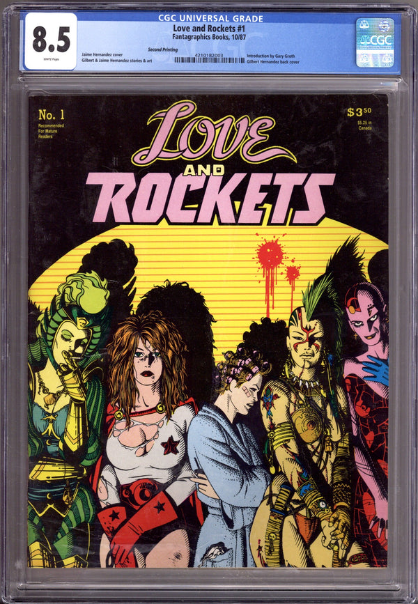 Love and Rockets Vol 1 1 CGC 8.5 (VF+) (1987) 2nd Print