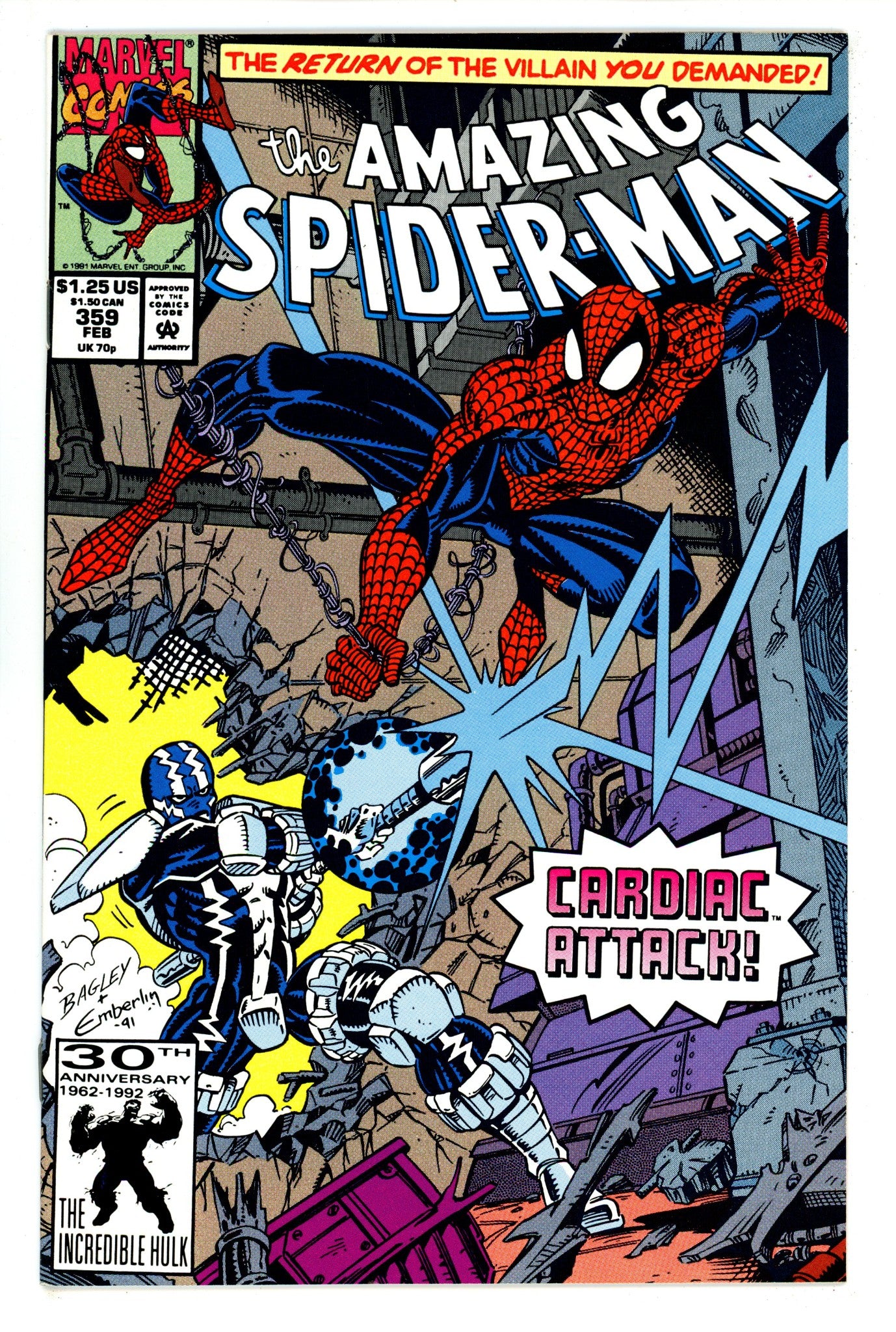 The Amazing Spider-Man Vol 1 359 VF/NM (9.0) (1992) 