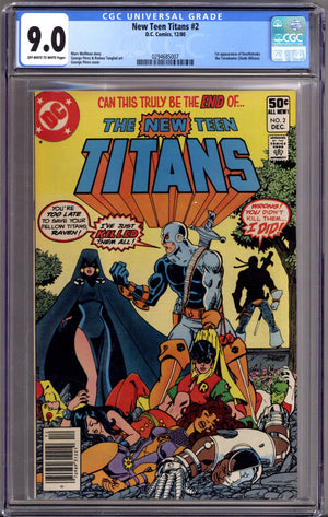 The New Teen Titans Vol 1 2 CGC 9.0 (VF/NM) (1980) Newsstand