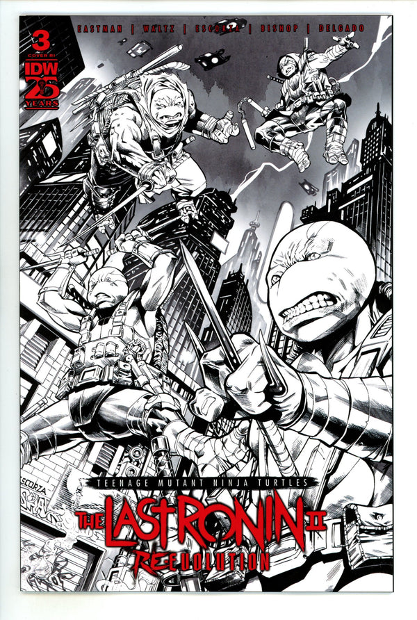 Teenage Mutant Ninja Turtles: The Last Ronin Ii--Re-Evolution 3 Escorza B&W Incentive Variant NM- (2024)