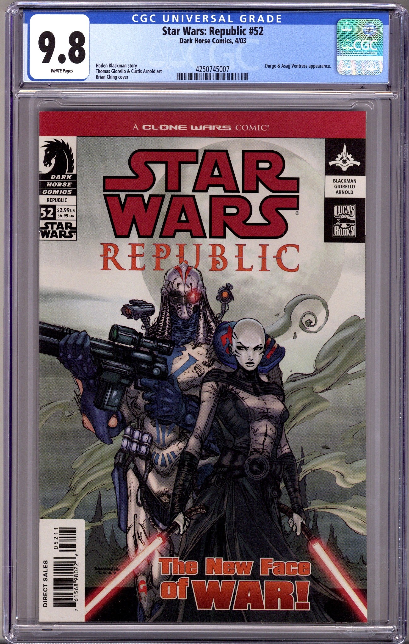 Star Wars: Republic 52 CGC 9.8 (2003)