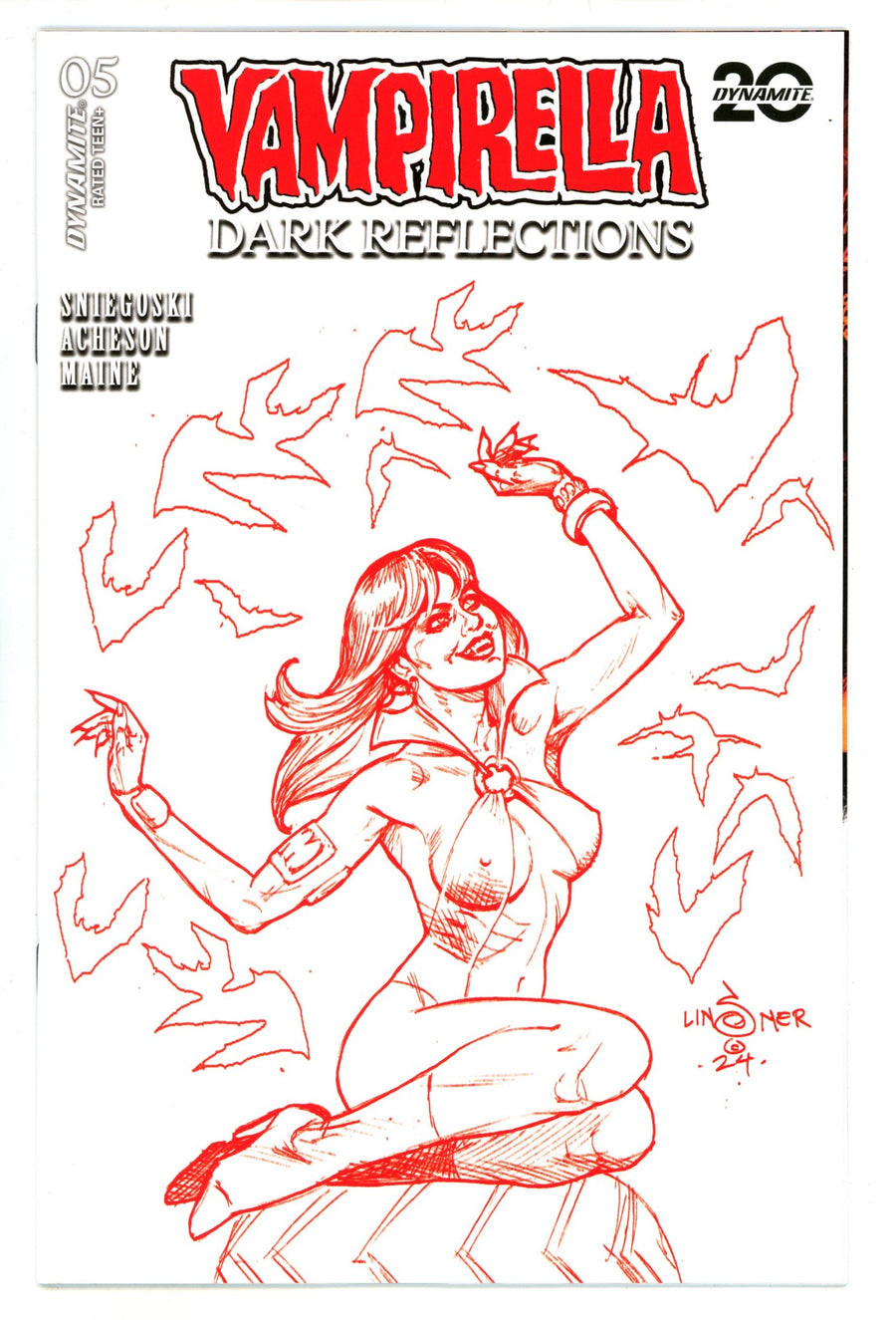 Vampirella Dark Reflections 5 Linsner Red Line Art Incentive Variant (2024)