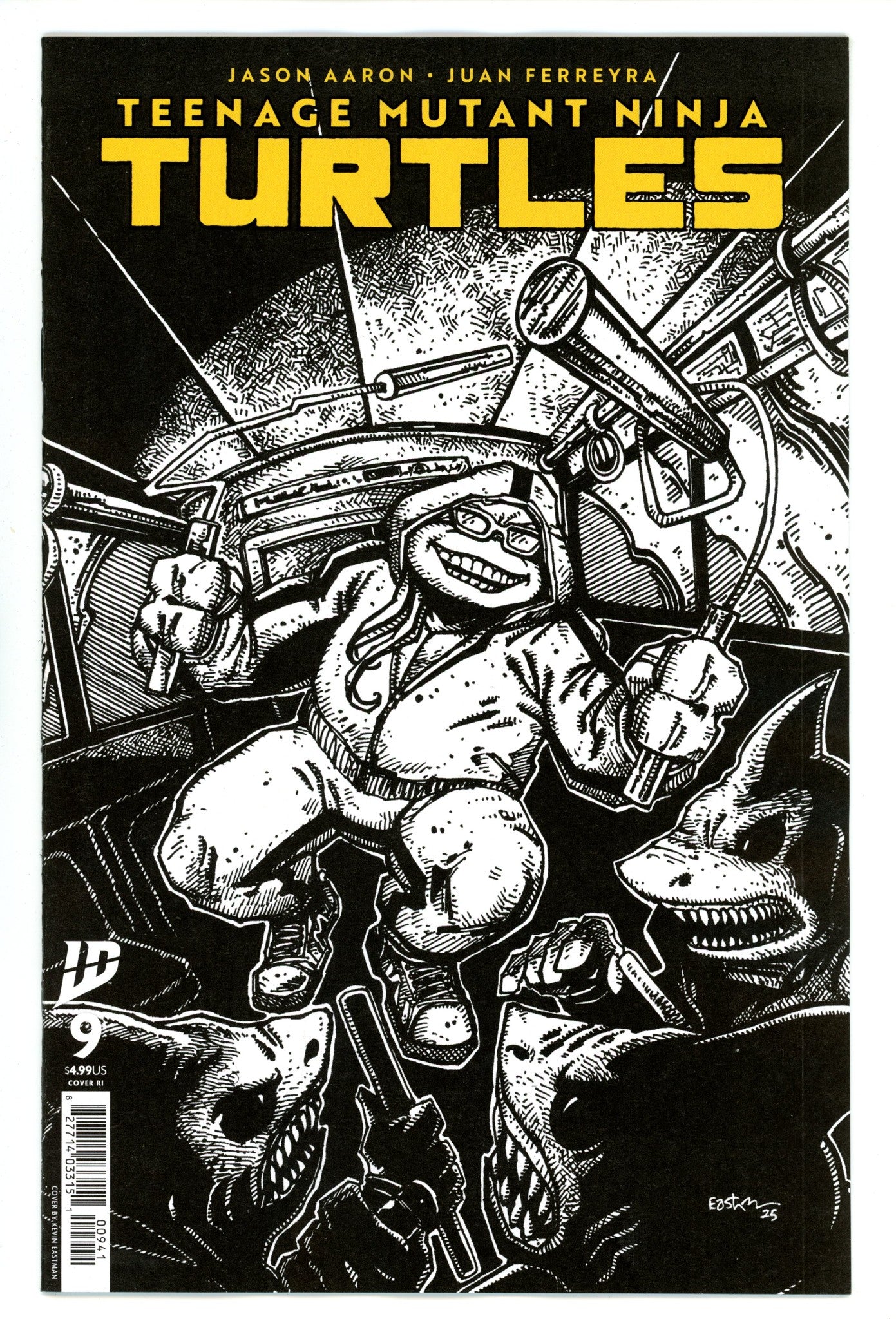 Teenage Mutant Ninja Turtles Vol 6 9 Eastman B&W Incentive Variant NM (2025)