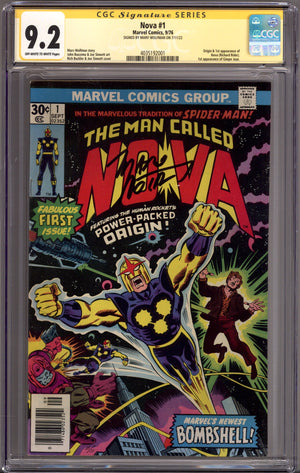 Nova Vol 1 1 CGC 9.2 (NM-) (1976) Signed x1 Cover Marv Wolfman