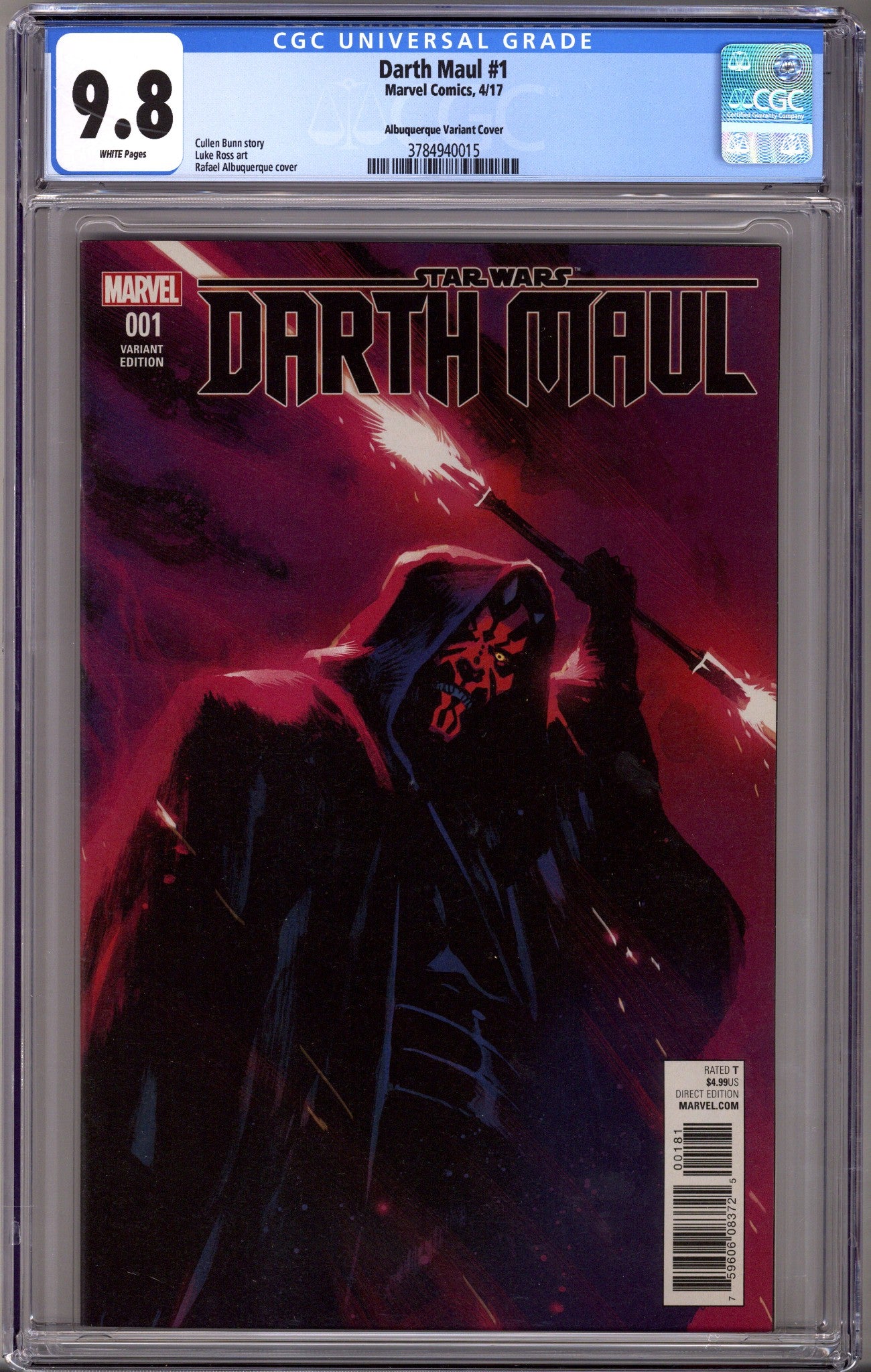 Star Wars: Darth Maul 1 Albuquerque Incentive Variant CGC 9.8 (2017)
