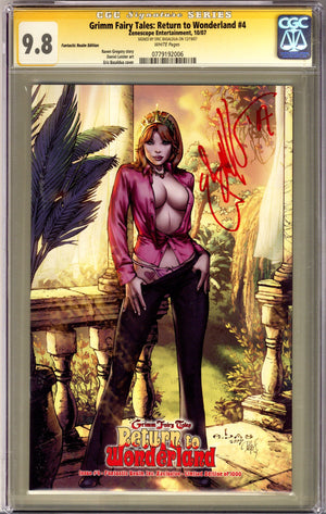 Grimm Fairy Tales: Return to Wonderland 4 CGC 9.8 (NM/M) /1000 (2007) Basaldua Exclusive Variant Signed x1 Cover Eric Basaldua