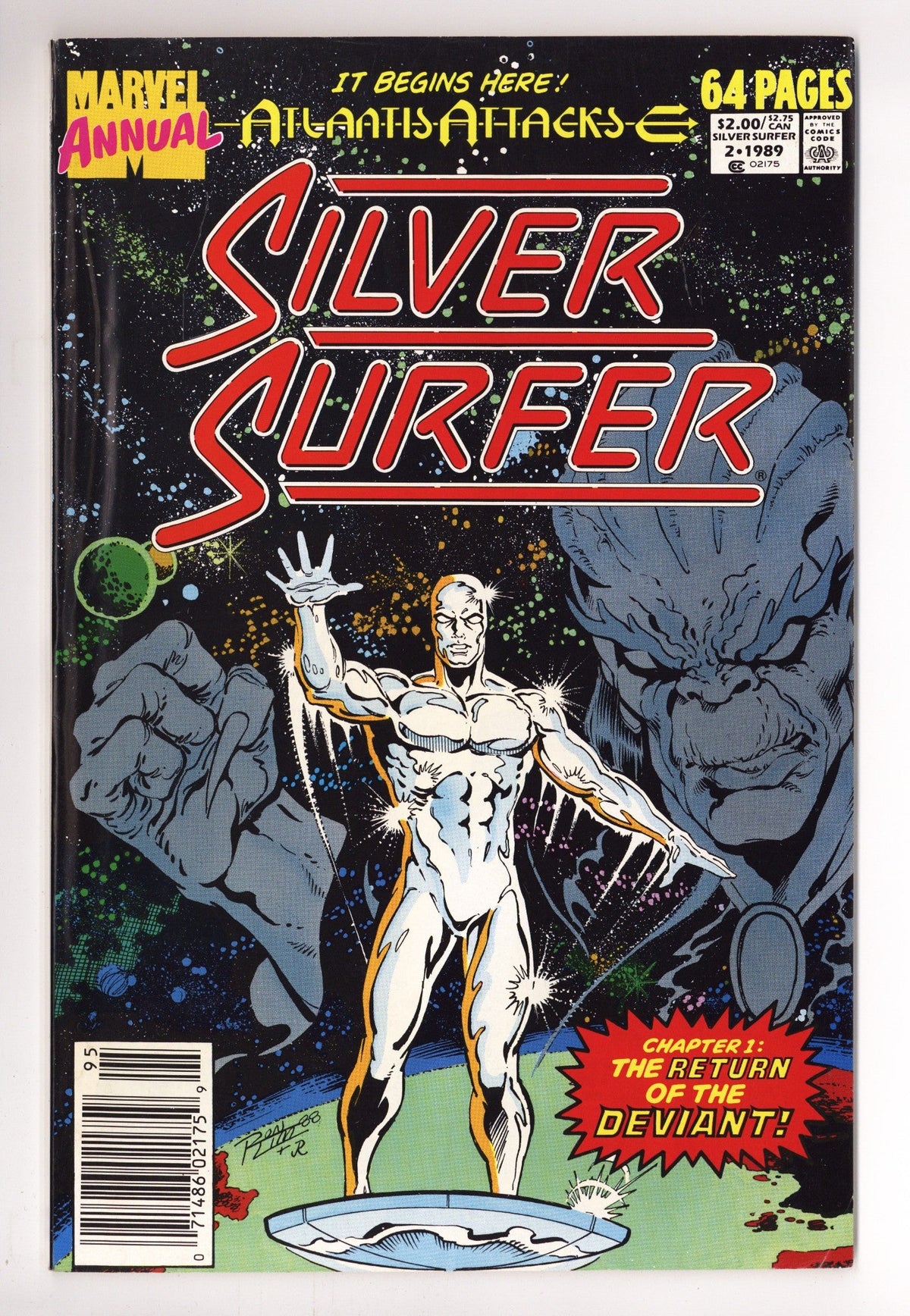 Silver Surfer Annual Vol 3 2  Mid Grade   (1989)   Newsstand