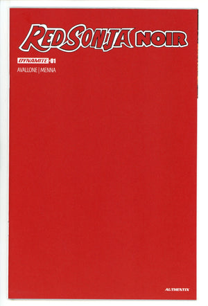 Red Sonja Noir 1 RED BLANK Variant (2025)