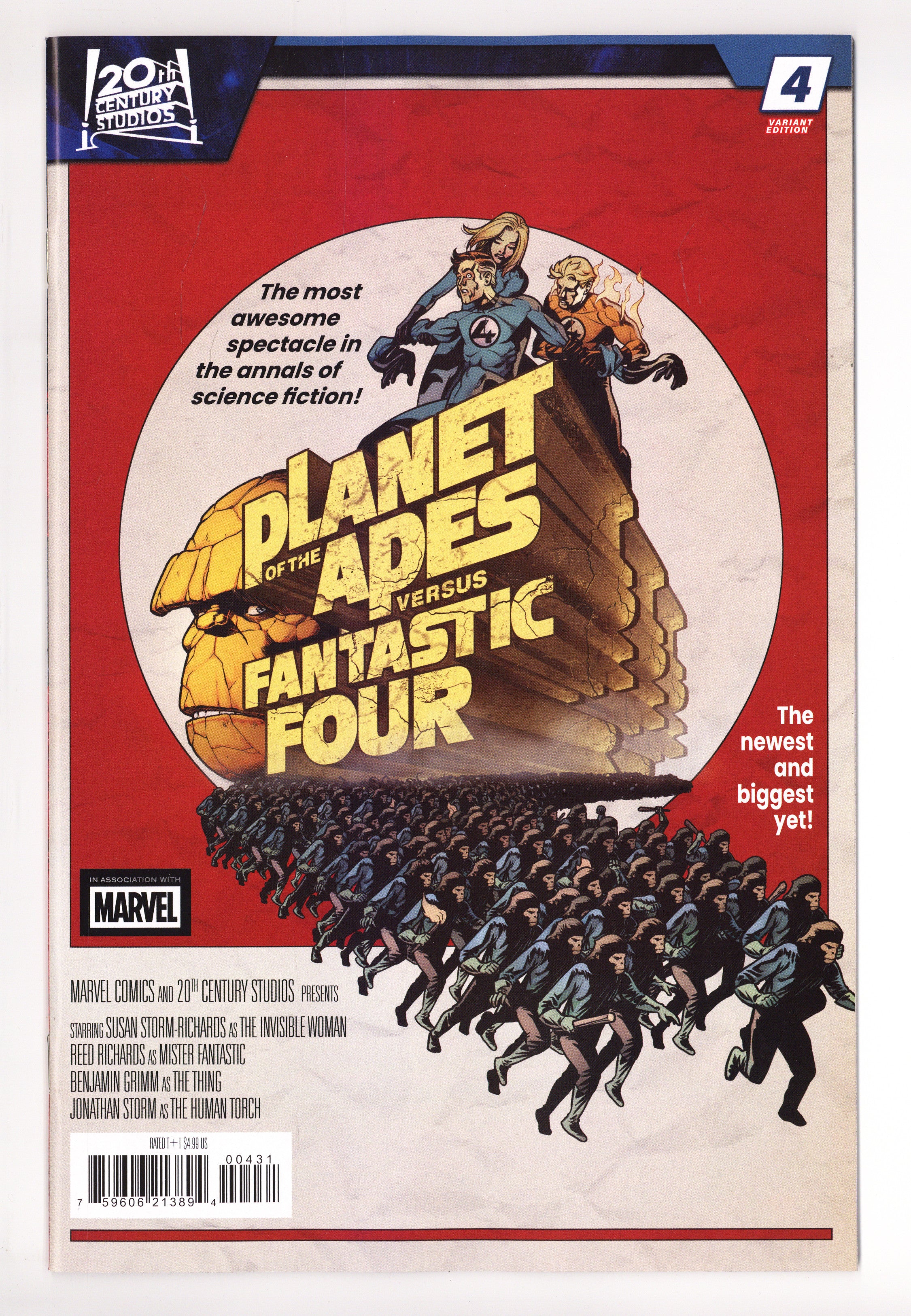 Planet Of The Apes Vs. Fantastic Four 4 Pérez Homage Variant (2026)