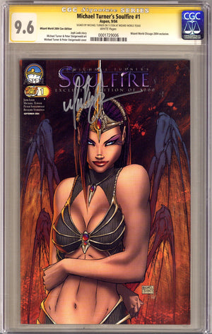 Michael Turner's Soulfire Vol 1 1 CGC 9.6 (NM+) (2004) Turner Exclusive Variant Signed x1 Cover Micheal Turner