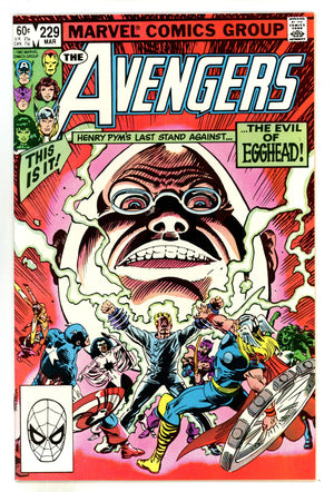 The Avengers Vol 1 229 High Grade (1983)