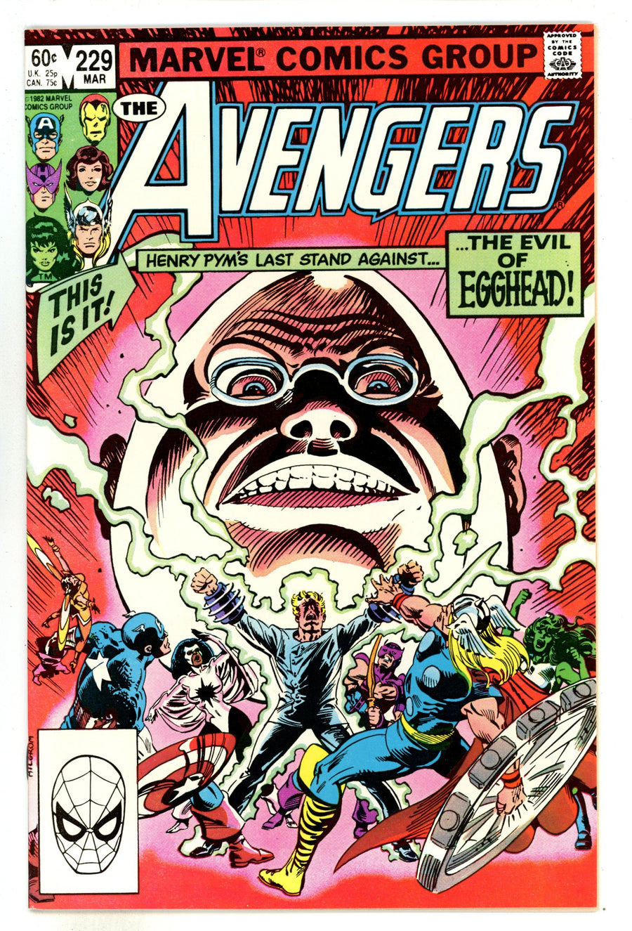The Avengers Vol 1 229  High Grade   (1983)        