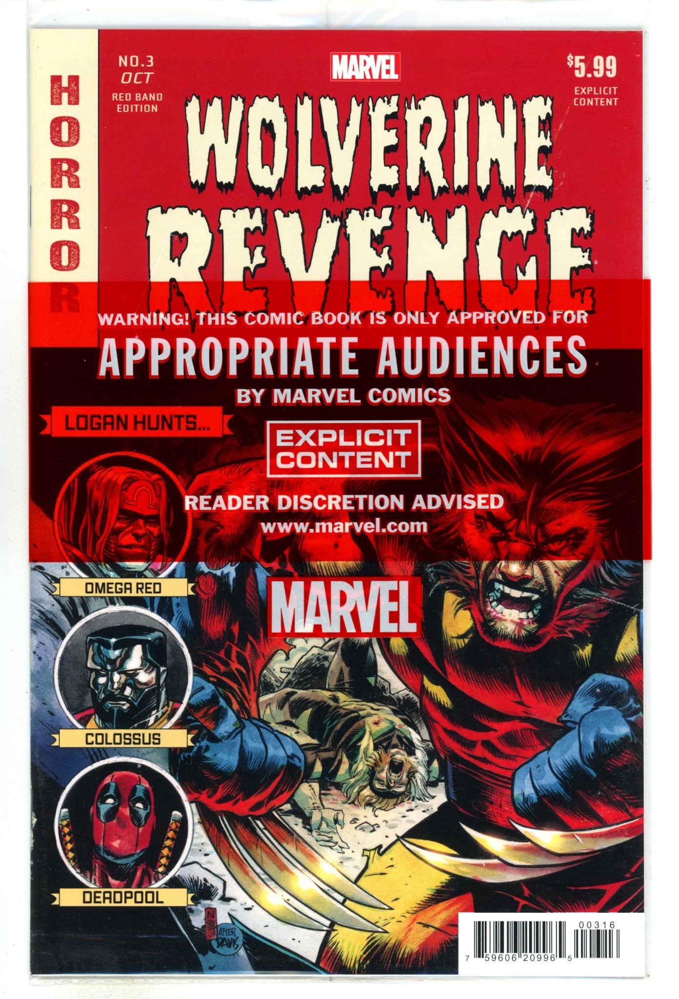 Wolverine: Revenge - Red Band  3 Klein  Sealed Incentive Variant  (1900)