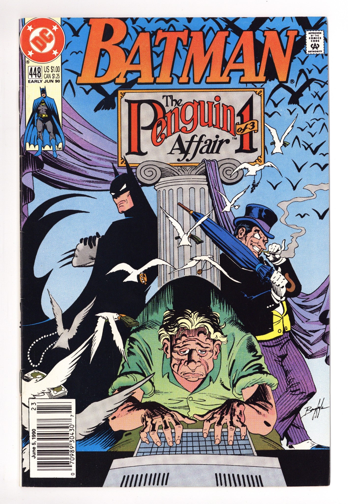 Batman Vol 1 448 Mid Grade (1990) Newsstand 