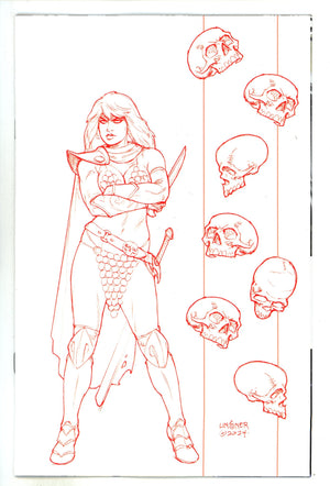 Red Sonja Death And The Devil 4 Linsner Red Line Art Virgin Incentive Variant (2024)