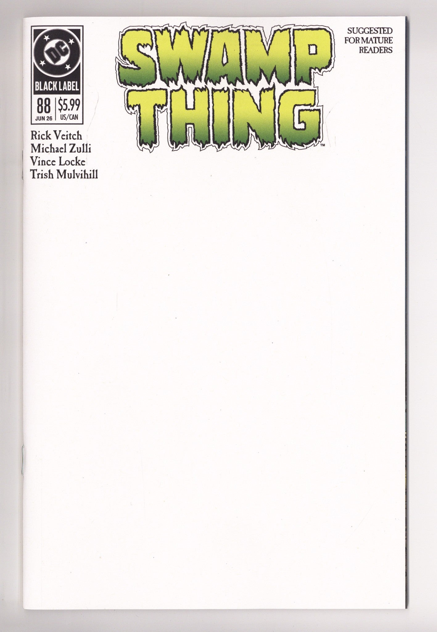 Swamp Thing 1989  1   Blank Variant   (2026)
