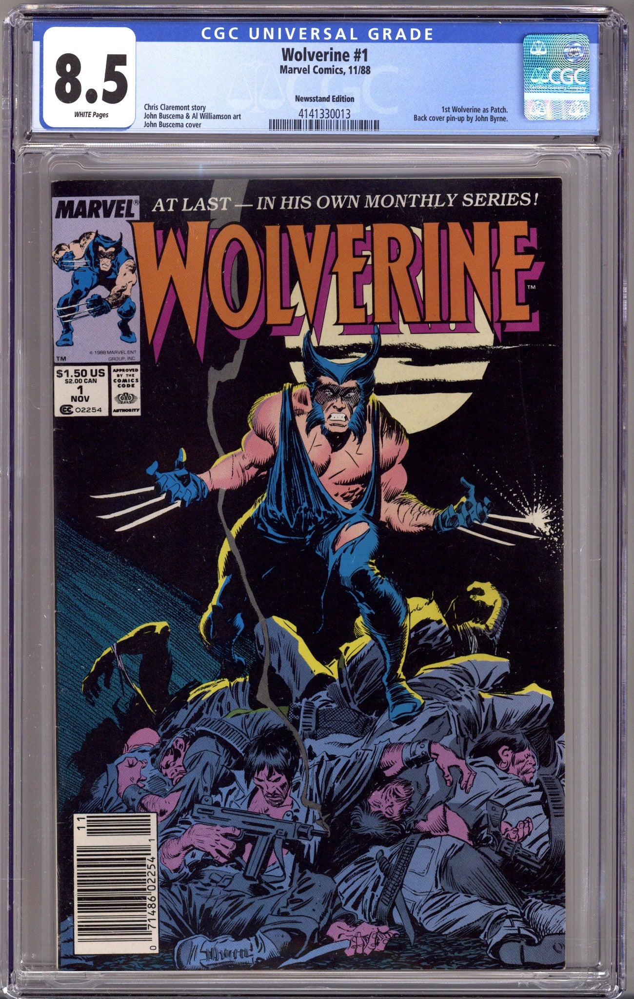 Wolverine Vol 2 1 CGC 8.5 (VF+) (1988) Newsstand 