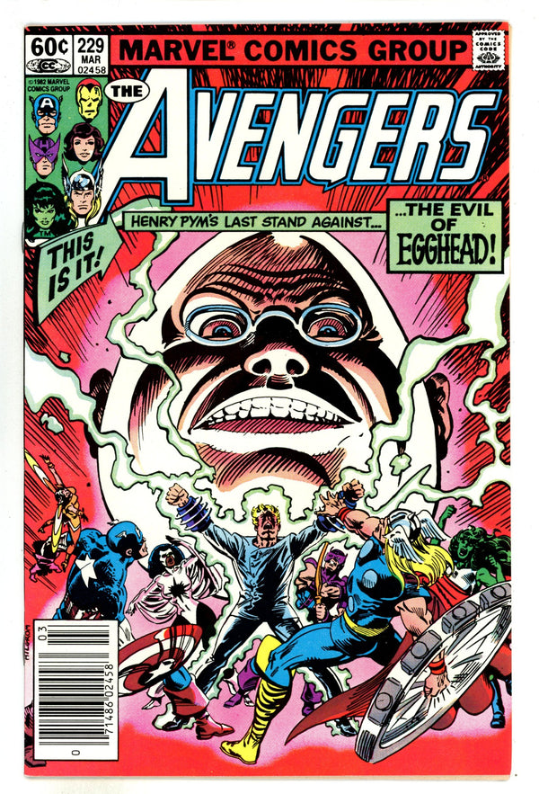 The Avengers Vol 1 229 Mid Grade (1983) Newsstand