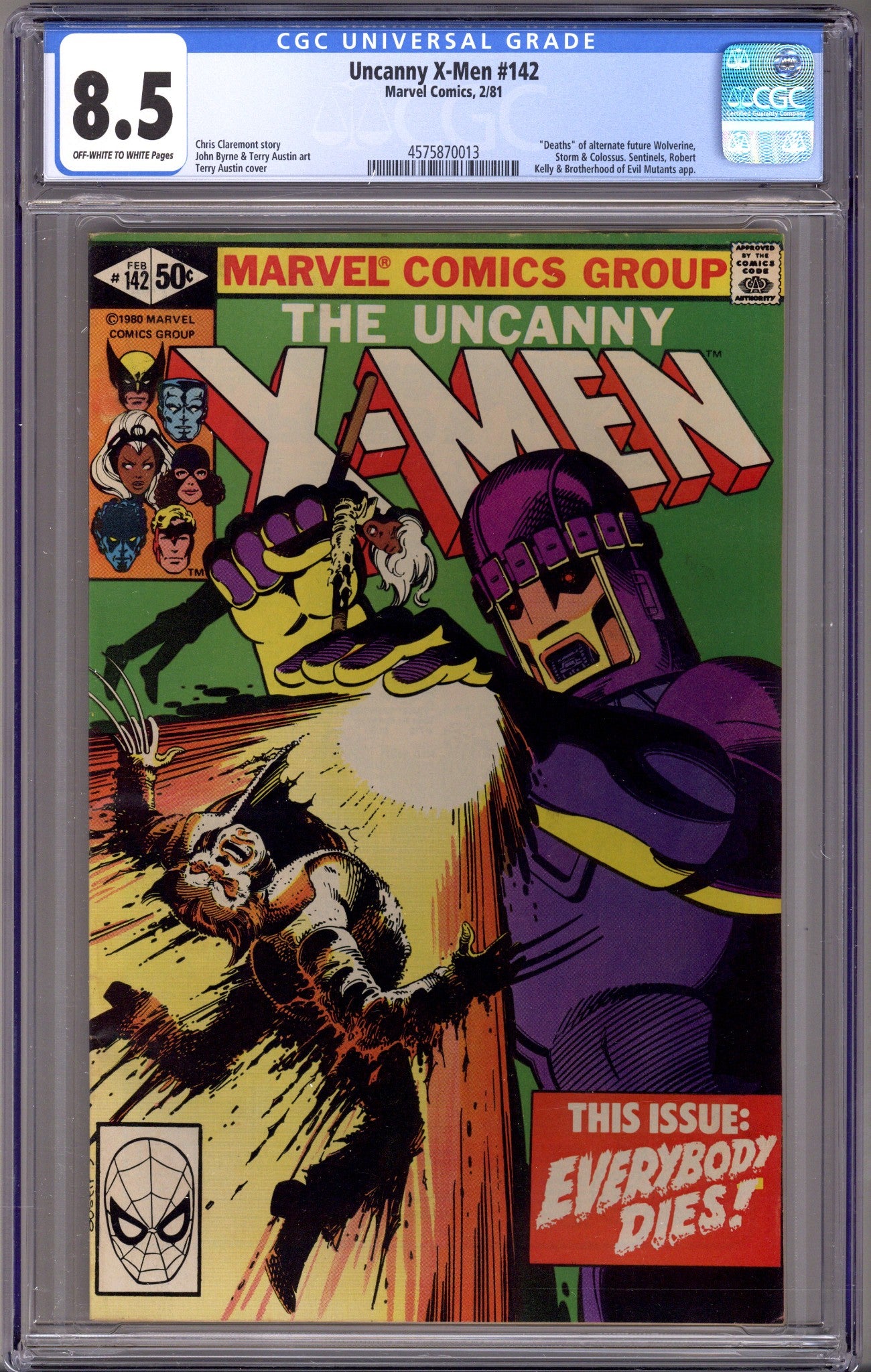 The Uncanny X-Men Vol 1 142 CGC 8.5 (VF+) (1981) 