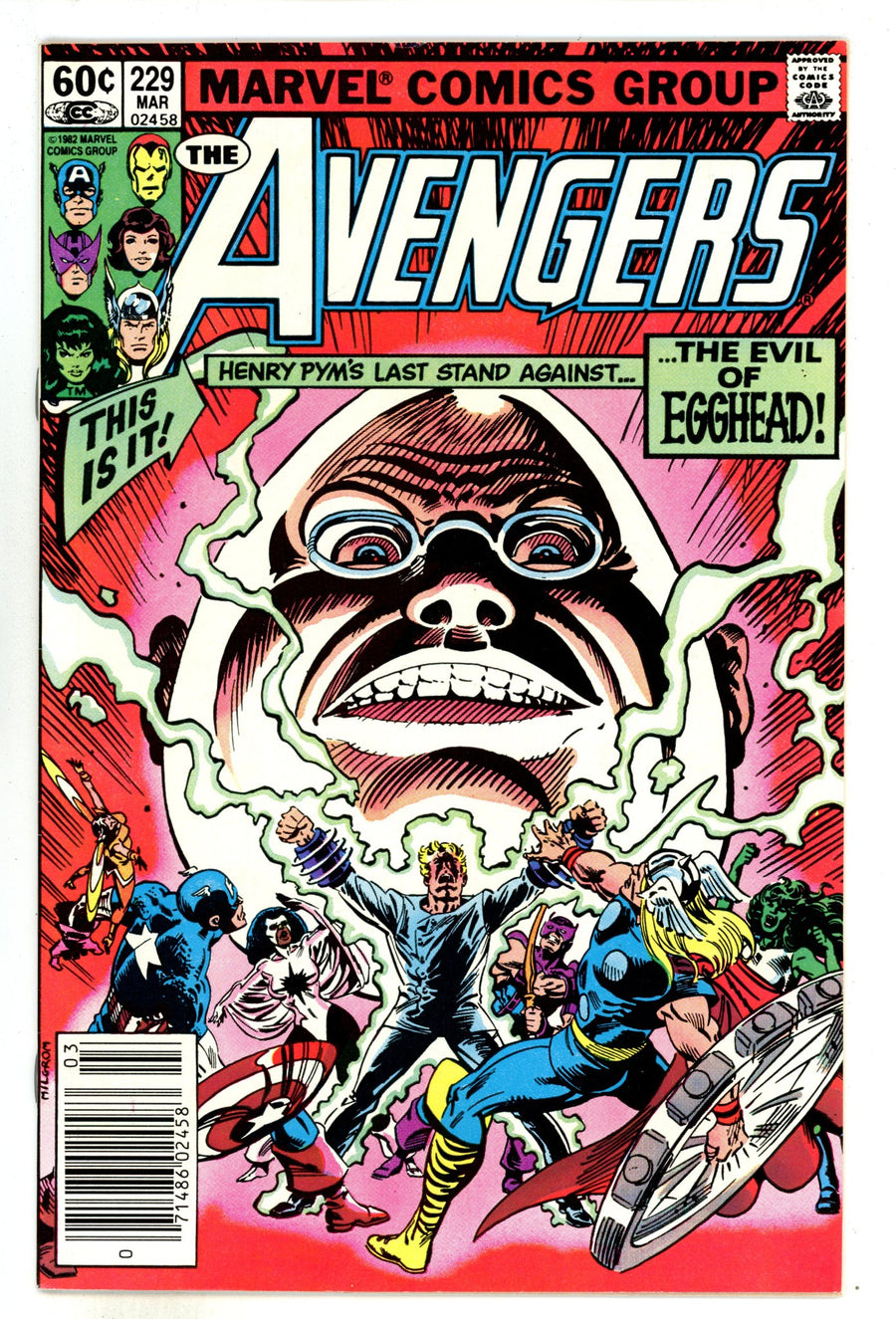 The Avengers Vol 1 229  High Grade   (1983)     Newsstand  